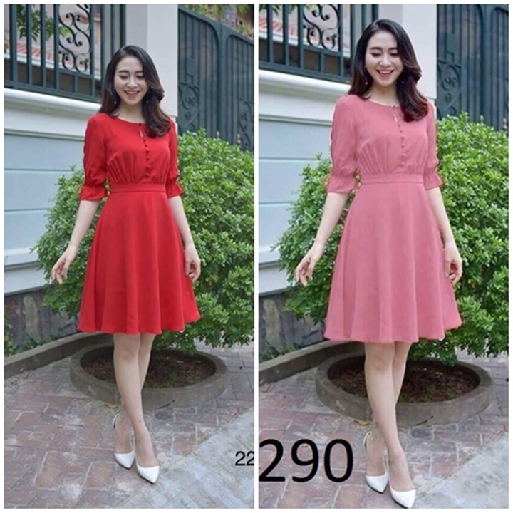 [HCM]ĐẦM XÒE PHỐI NÚT BỌC K2 ĐỦ SIZE 30 ĐẾN 72KG