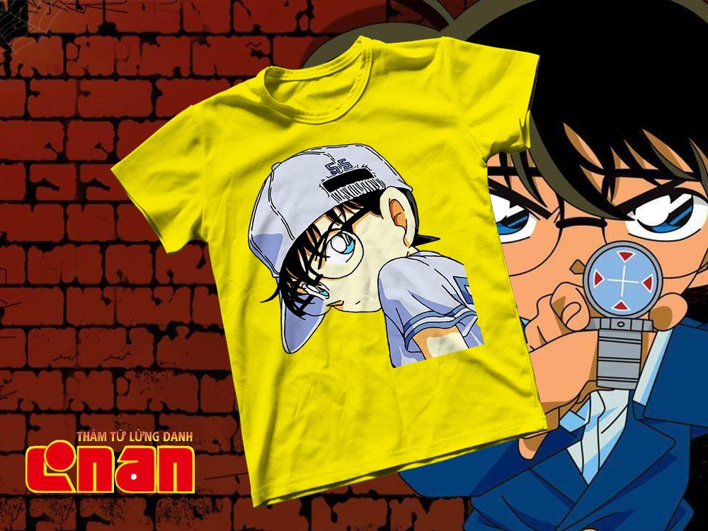 [HCM]Áo thun Cotton Unisex - Anime - Conan - Conan bóng chày