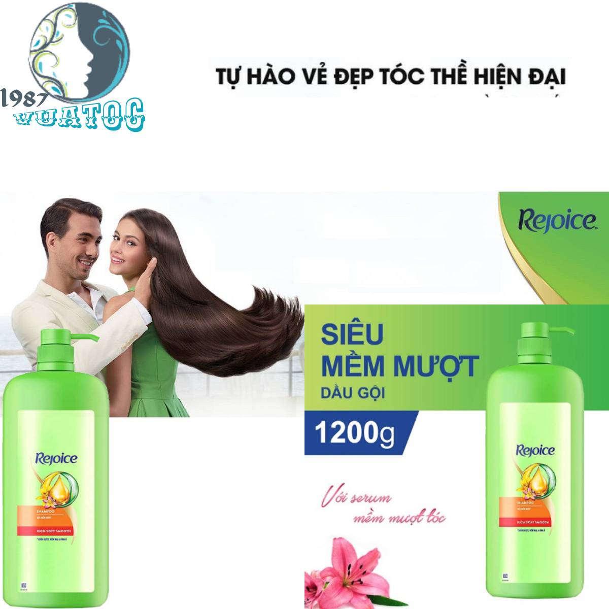Dầu Gội Rejoice Chai 1200ml Siêu Mềm Mượt
