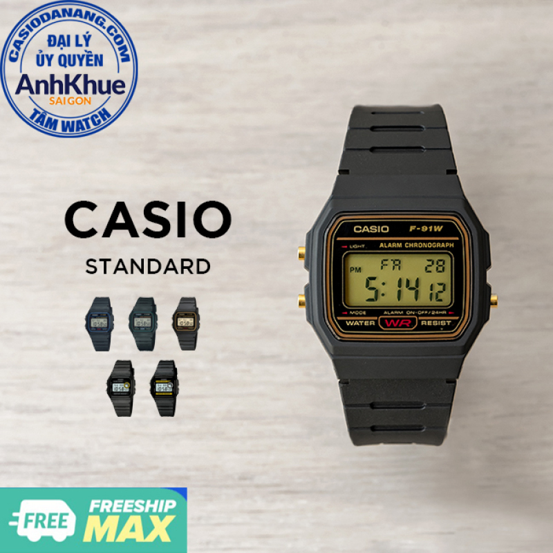 Đồng hồ nam dây nhựa Casio Standard chính hãng Anh Khuê F-91 & F-94 Series