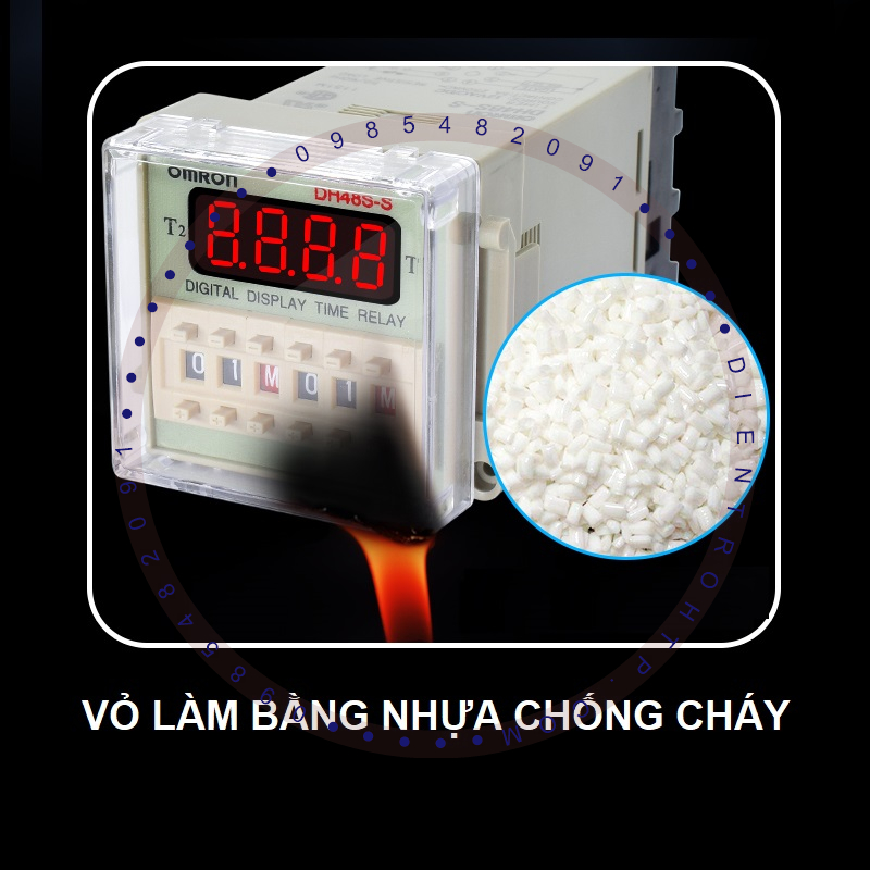 Timer Omron DH48SS , rơ le thời gian hẹn giờ tự động - CÓ ĐẾ