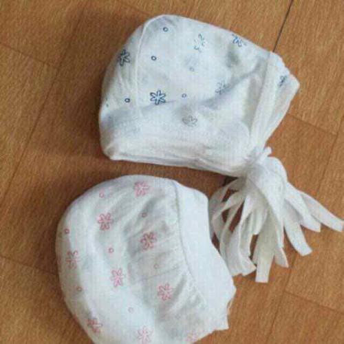 combo 5 mũ sơ sinh cotton mềm mịn