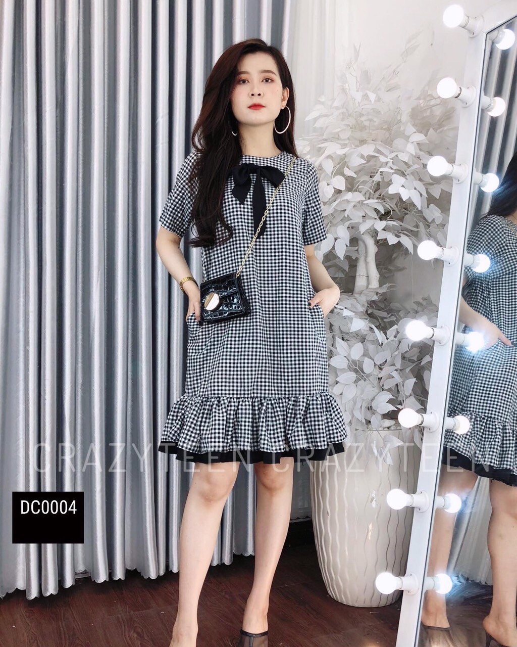[HCM]ĐẦM CARO CỘT NƠ ĐUI CÁ