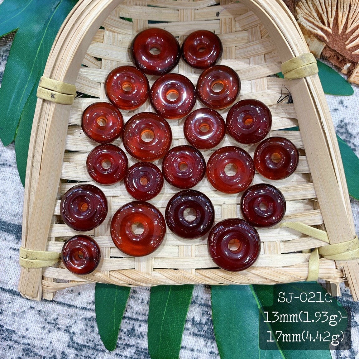 [HCM]Mặt Đá Đồng Điếu Đỏ Garnet Đẹp Mê Ly Size 13mm-15mm