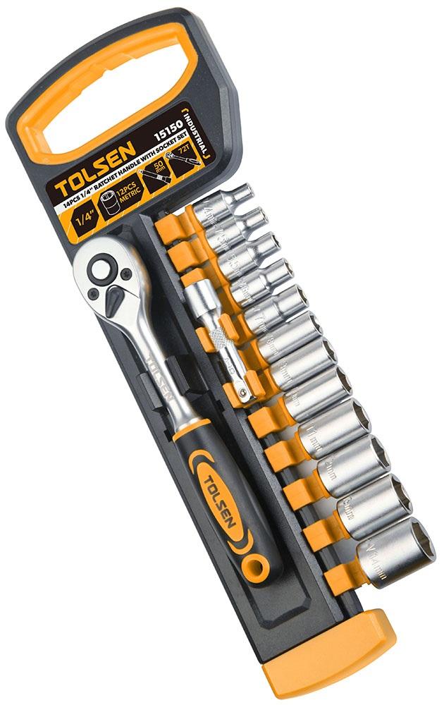 BỘ ĐẦU TÍP TỰ  ĐỘNG 14 MÓN TOLSEN 15150- 1/4