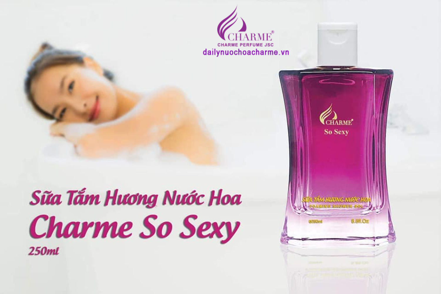 Sữa tắm nước hoa mùi so sexy chai 250ml - tặng nước hoa mini