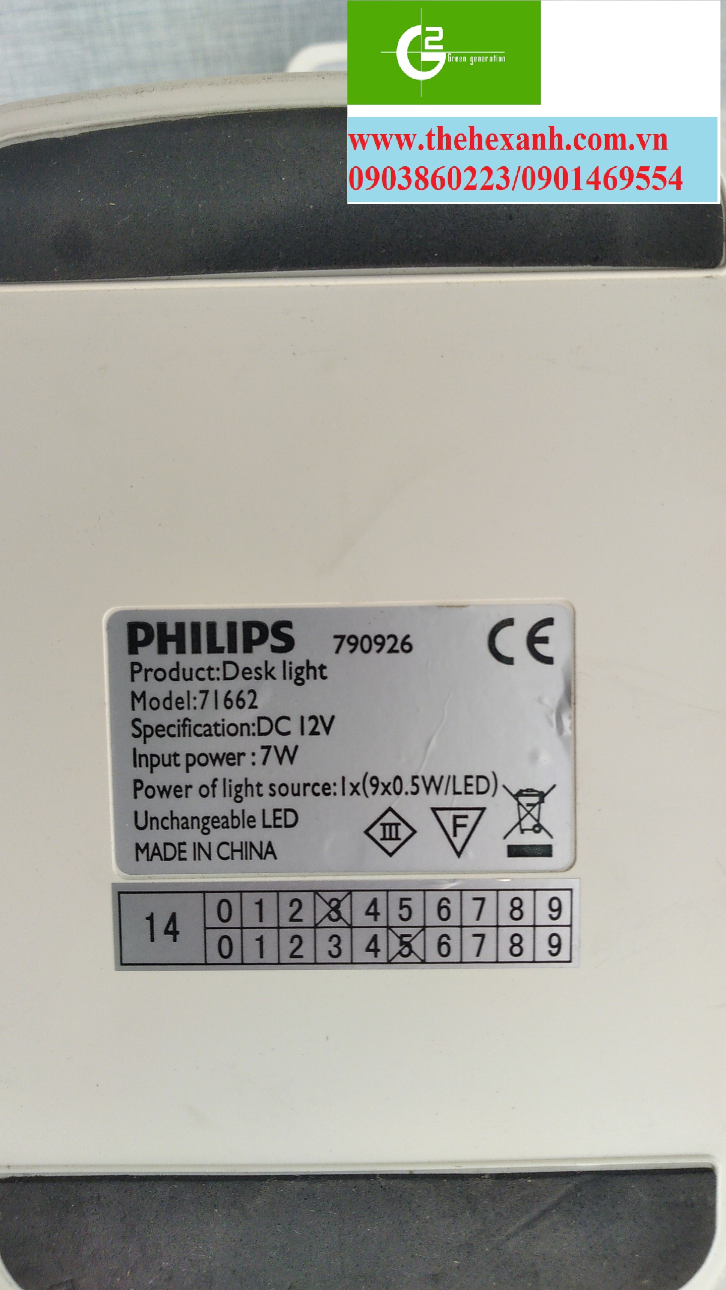 [HCM]ĐÈN LED ĐỂ BÀN – PHILIPS 71662 SPADE BLUE