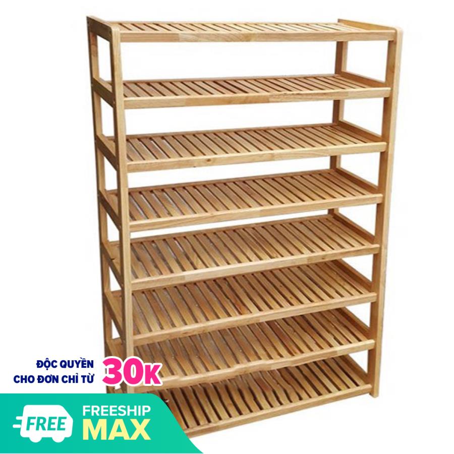 [HCM]Kệ dép gỗ 80cm - 8 tầng