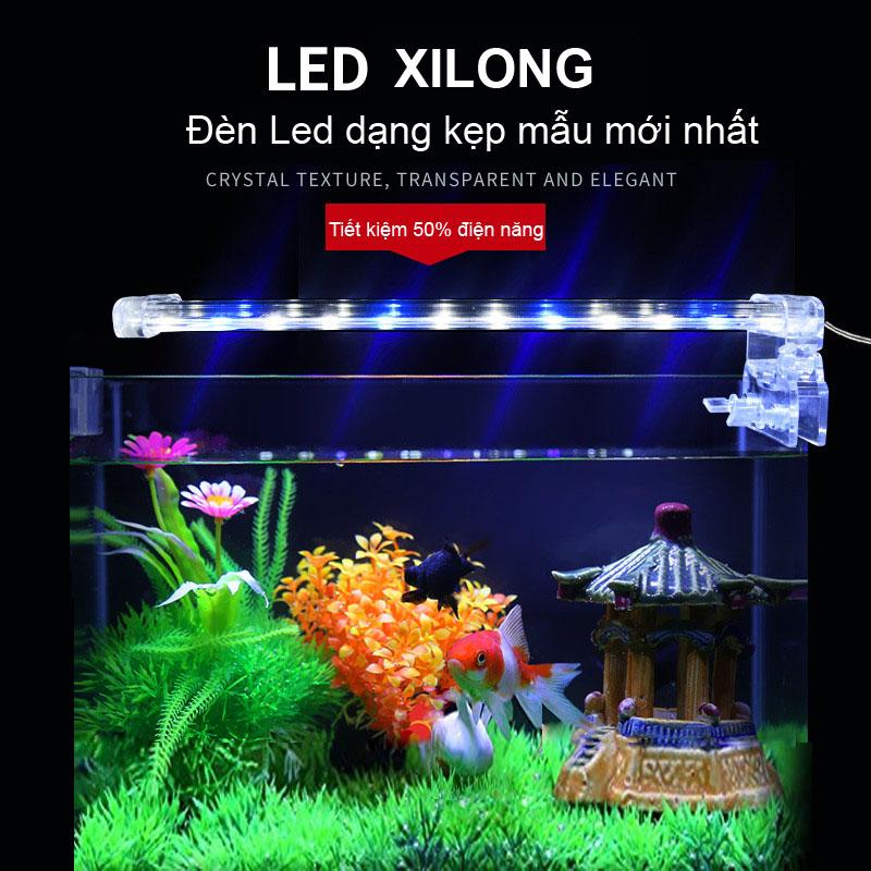 Đèn led Xilong D20 kẹp thành bể cá ( Dành cho bể cá cảnh 25-35cm)