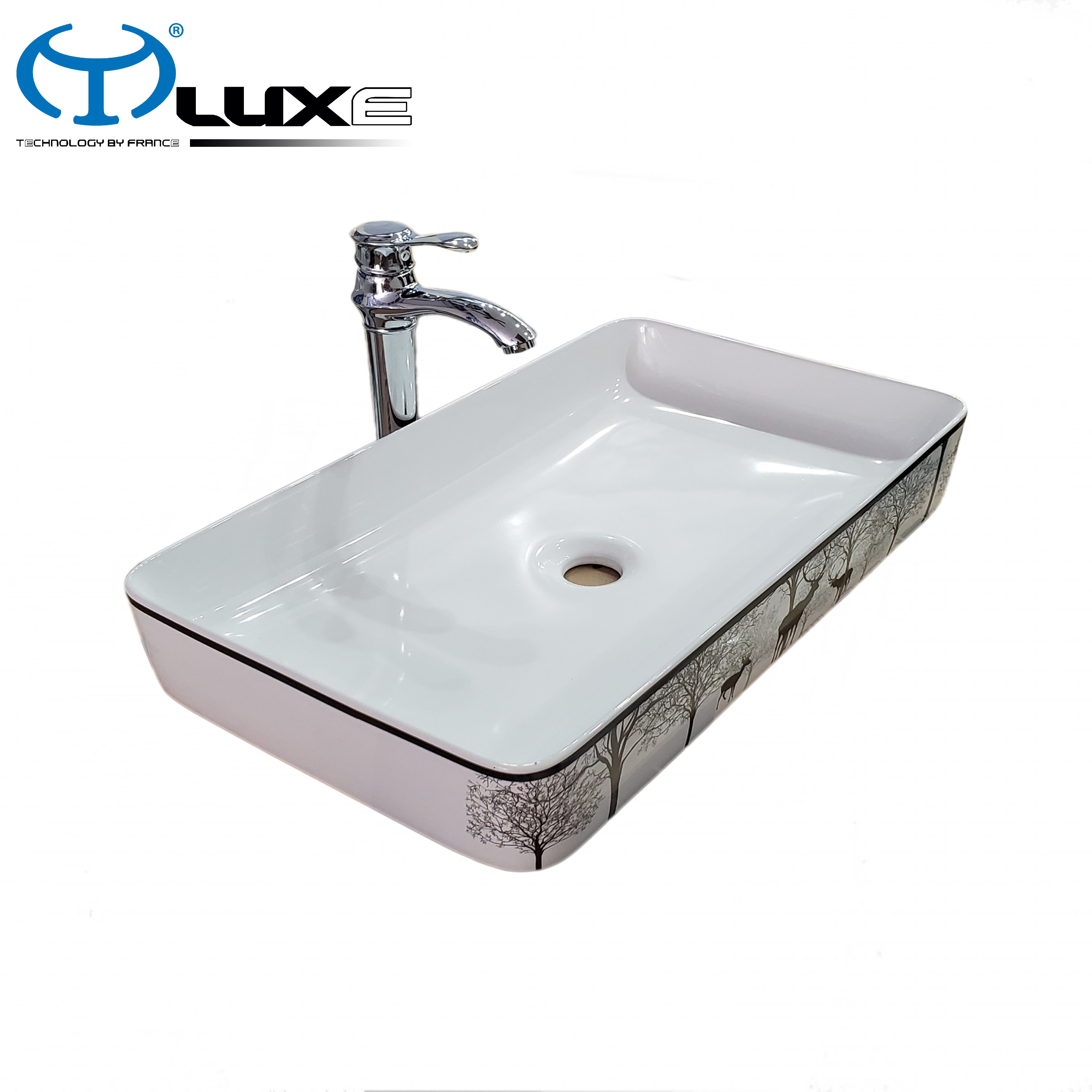 Chậu lavabo bàn đá cao cấp LUXE C109
