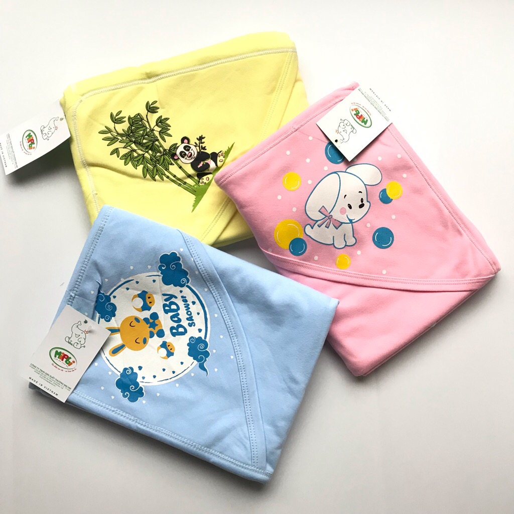 Khăn Ủ Cho Bé Sơ Sinh 2 Lớp Cotton Mipbi Cao Cấp