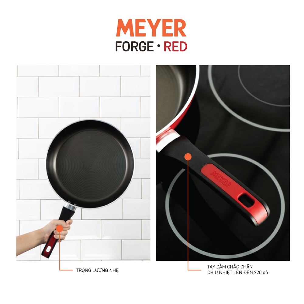 Chảo Chống Dính Meyer Nhập Khẩu Forge Red 28cm