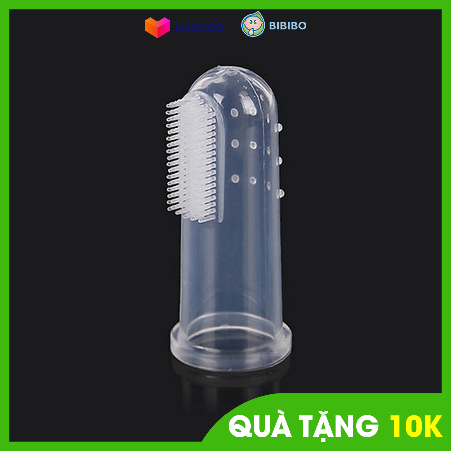 Rơ lưỡi cho trẻ sơ sinh, Rơ lưỡi xỏ ngón silicon mềm mại vệ sinh răng