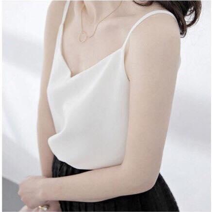 Áo hai dây voan lụa