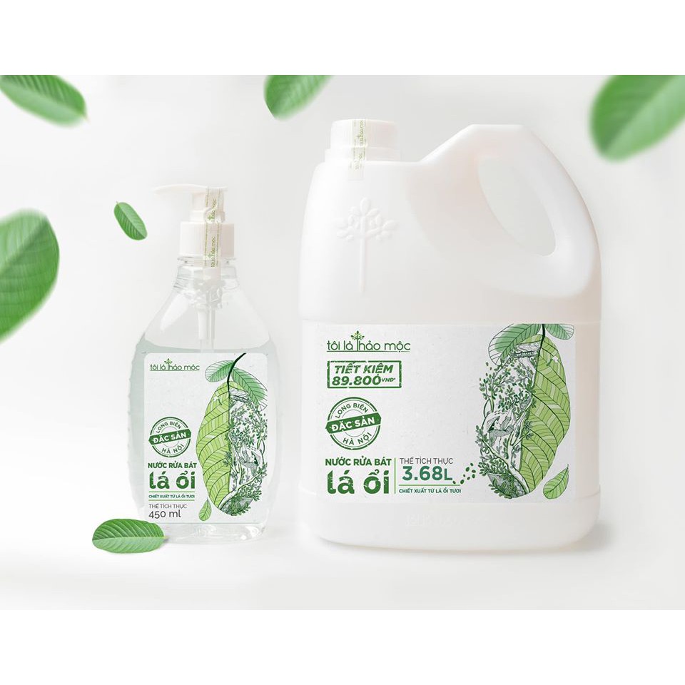 Nước rửa chén lá ổi tôi là thảo mộc bình 3.68 lít