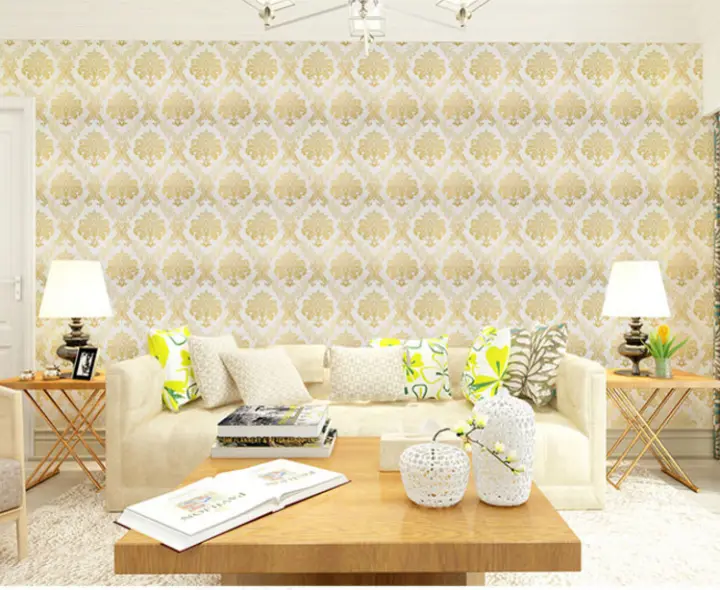 CUỘN 20M X 0.45M DECAL GIẤY DÁN TƯỜNG CHÂU ÂU VÀNG KEO SẴN BÓC DÁN A099A | Lazada.vn