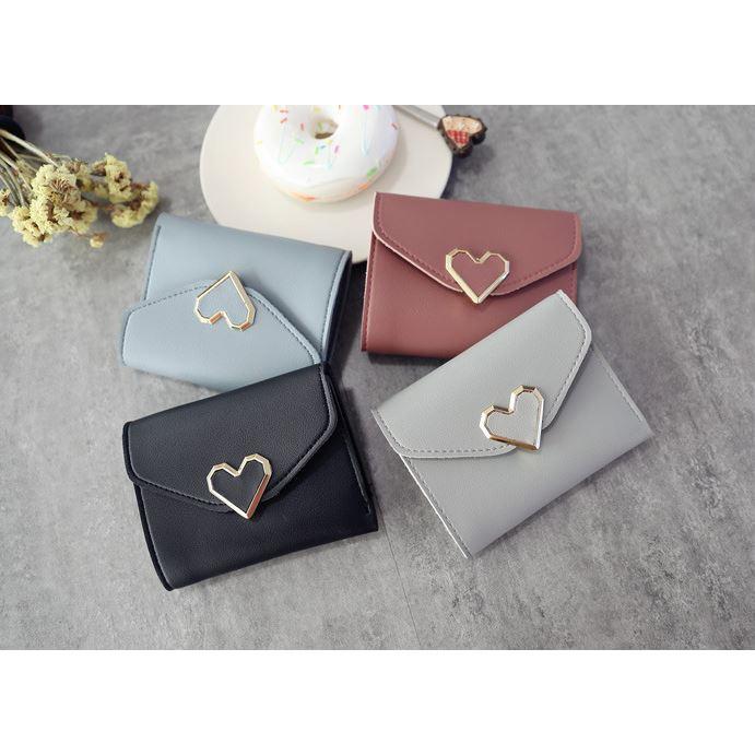 Ví da nữ mini khóa trái tim VMN01
