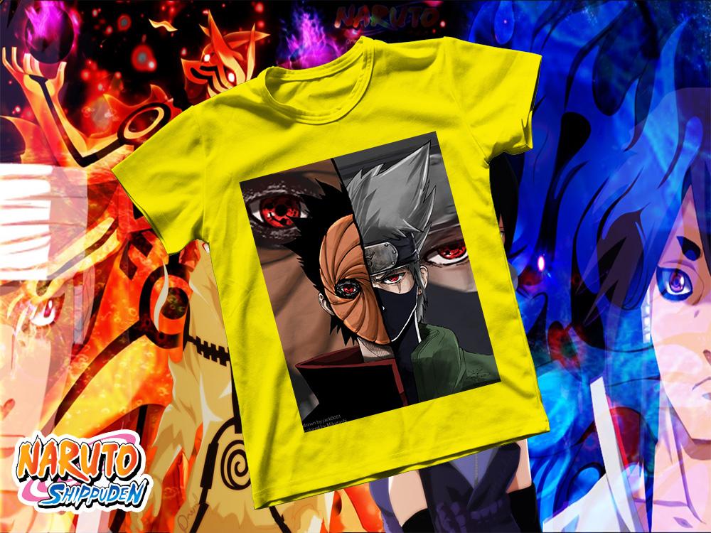 [HCM]Áo thun Cotton Unisex - Anime - Naruto - Obito và Kakashi