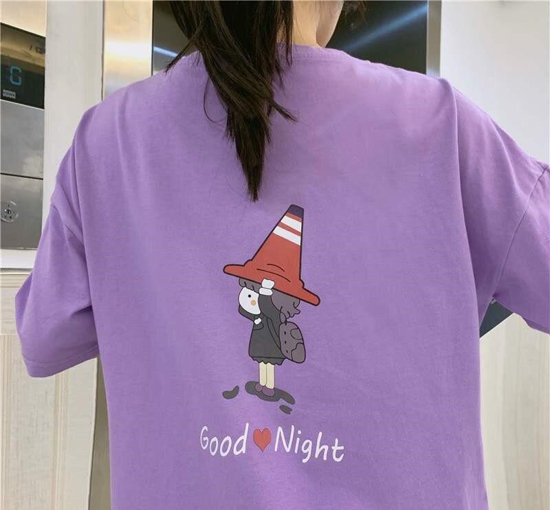 [HCM]Áo thun nữ form rộng tay lỡ Unisex Gnight