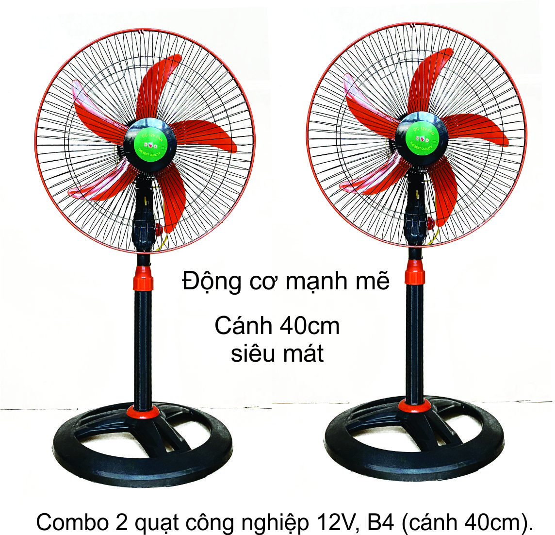 COMBO HAI CÂY QUẠT ĐỨNG 12V