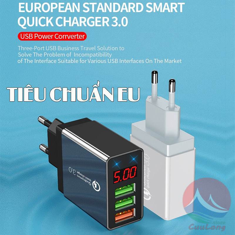 Fast Charge 3A Ànd Quick Charge 3.0 Measure Voltage Adapter