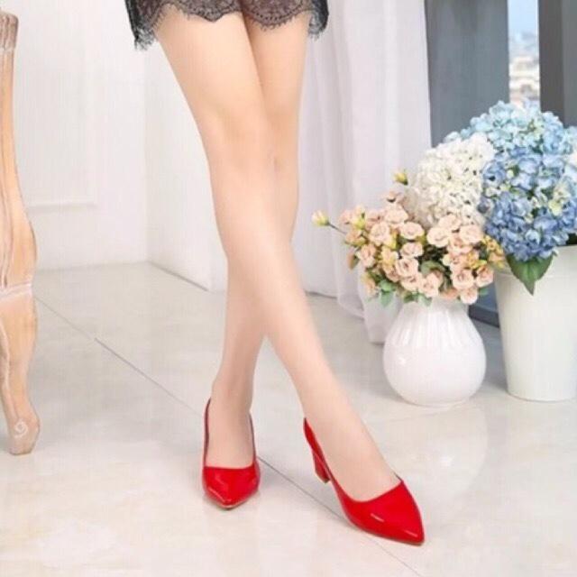 Giày cao gót đế vuông 5p có 4 màu