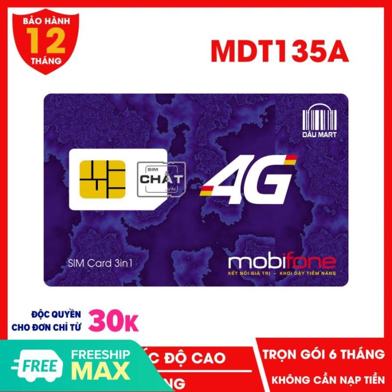 SIM 4G MDT135A Mobifone Dùng Trọn Gói Hoàn Toàn Miễn Phí DATA 4G dành cho điện thoại và máy tính bảng + USB 3G 4G Bộ Phát Wifi - Dâu Mart