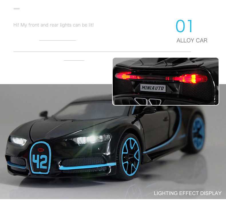 Ô tô Mô hình BUGATTI CHIRON tỉ lệ 1:32 Miniauto