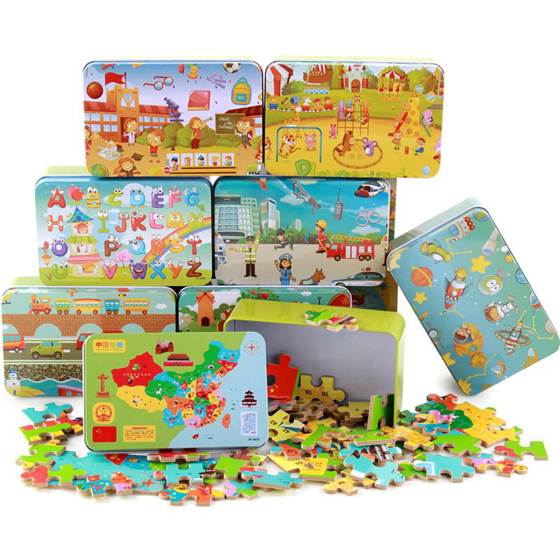 Bộ ghép hình bằng gỗ 60 miếng