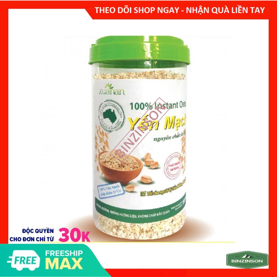 >> SO SÁNH GIÁ YẾN MẠCH NGUYÊN CHẤT XUÂN AN HŨ 800G | Shopee Lazada Sendo Tiki 54 Yến mạch nguyên chất Ăn Liền Xuân An hộp 800G Loại Thơm Ngon - BINZINSON