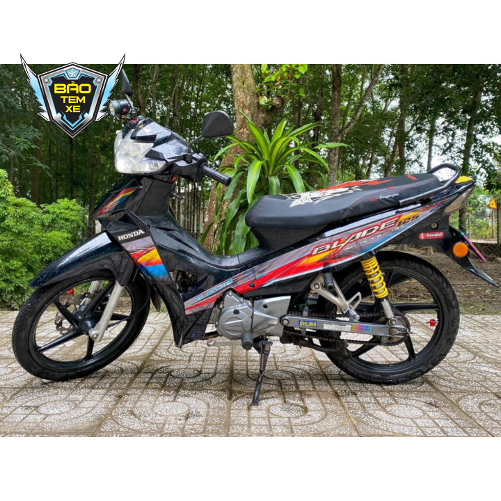 Tem rời xe wave blade 110 dán xe đen
