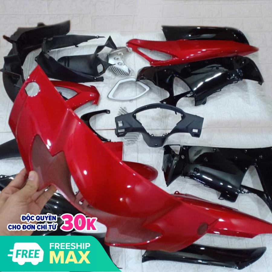 [TẶNG TEM] Bộ dàn áo xe FUTURE NEO 125, nhựa ABS nguyên sinh cao cấp màu ĐỎ A554 - có THÊM quà tặng BỘ TEM chống phai màu.