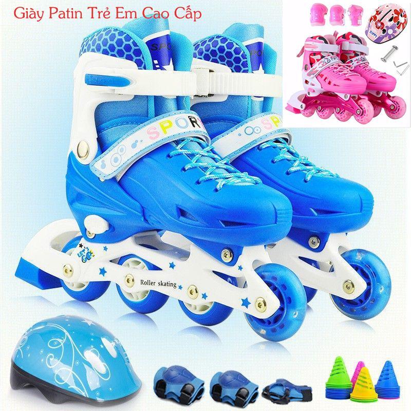 Phân phối Giày trượt Batin cho bé-Giày Patin trẻ em cao cấp tặng mũ và đồ bảo hộ (5 đến 14 tuổi), Dạy trượt patin - giúp bé thỏa sức vui chơi