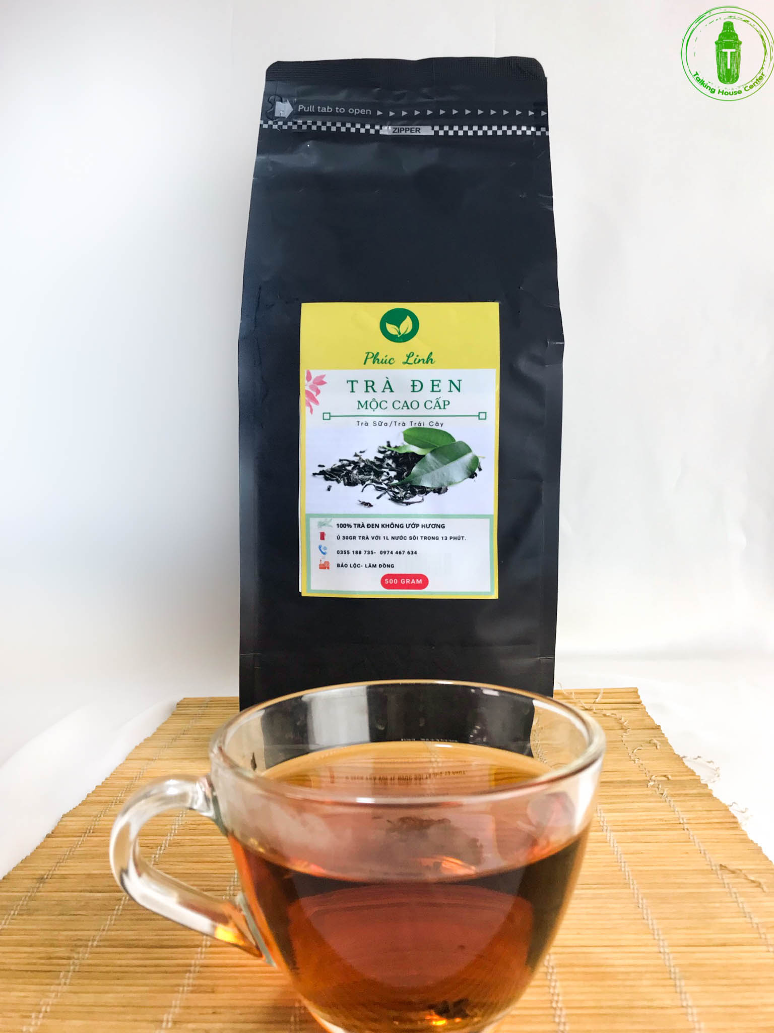 [HCM]Trà đen mộc Phúc Linh gói 500gr