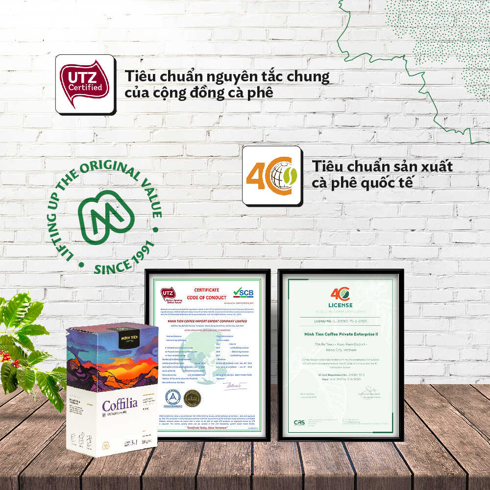 Cà phê hòa tan Coffilia  3in1 - Vị nhẹ 216g ( 18gx12 gói)