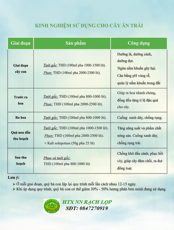 Phân Bón Sinh Học THD - Cây Ăn Trái