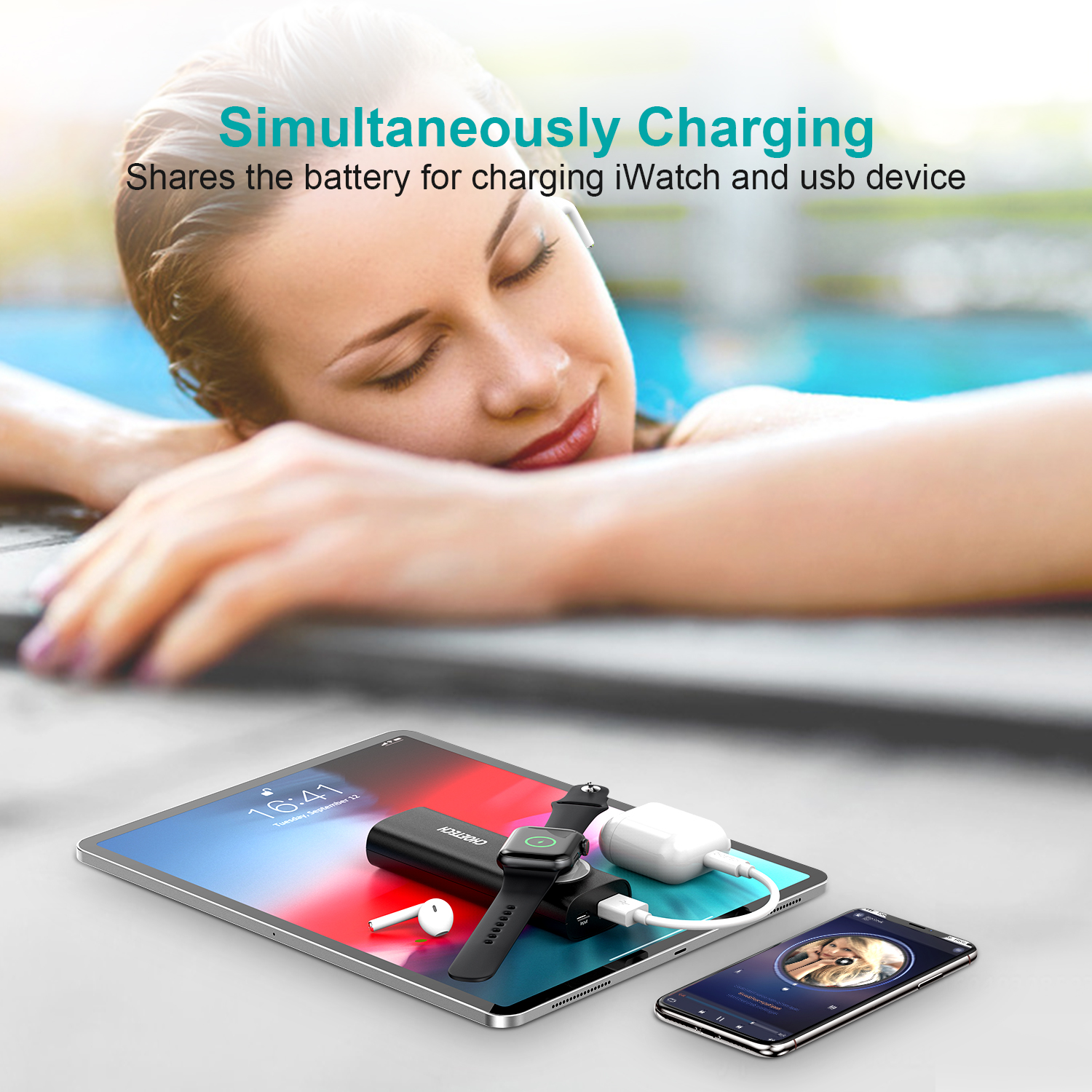 [HCM]Pin sạc dự phòng Apple Watch Choetech T315