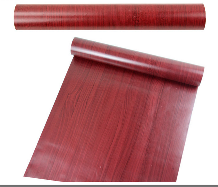 CUỘN 5M X 0.45M DECAL GIẤY DÁN TƯỜNG VÁN NÂU ĐỎ KEO SẴN BÓC DÁN A146
