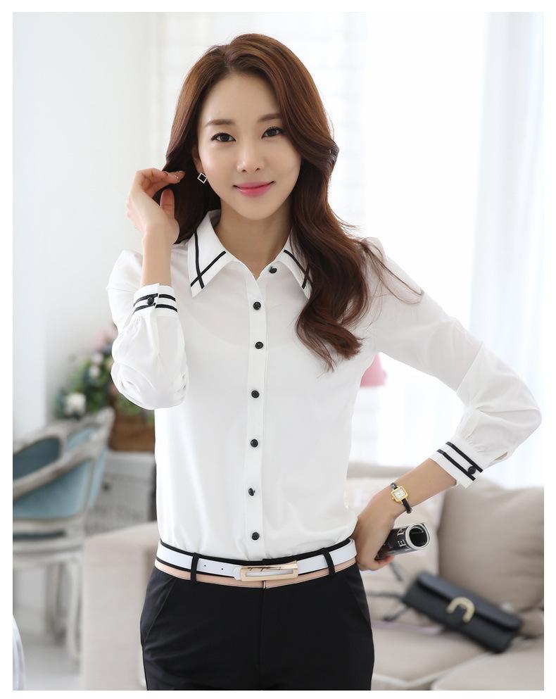 [HCM]kiểu áo sơ mi công sở nữ đẹp  Áo sơ mi nữ dài tay hàng vnxk MS161718-A