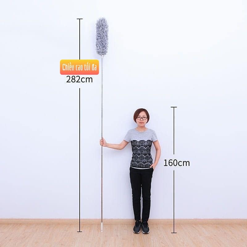 Chổi lông quét bụi cao cấp - Chổi lông gập 90 độ