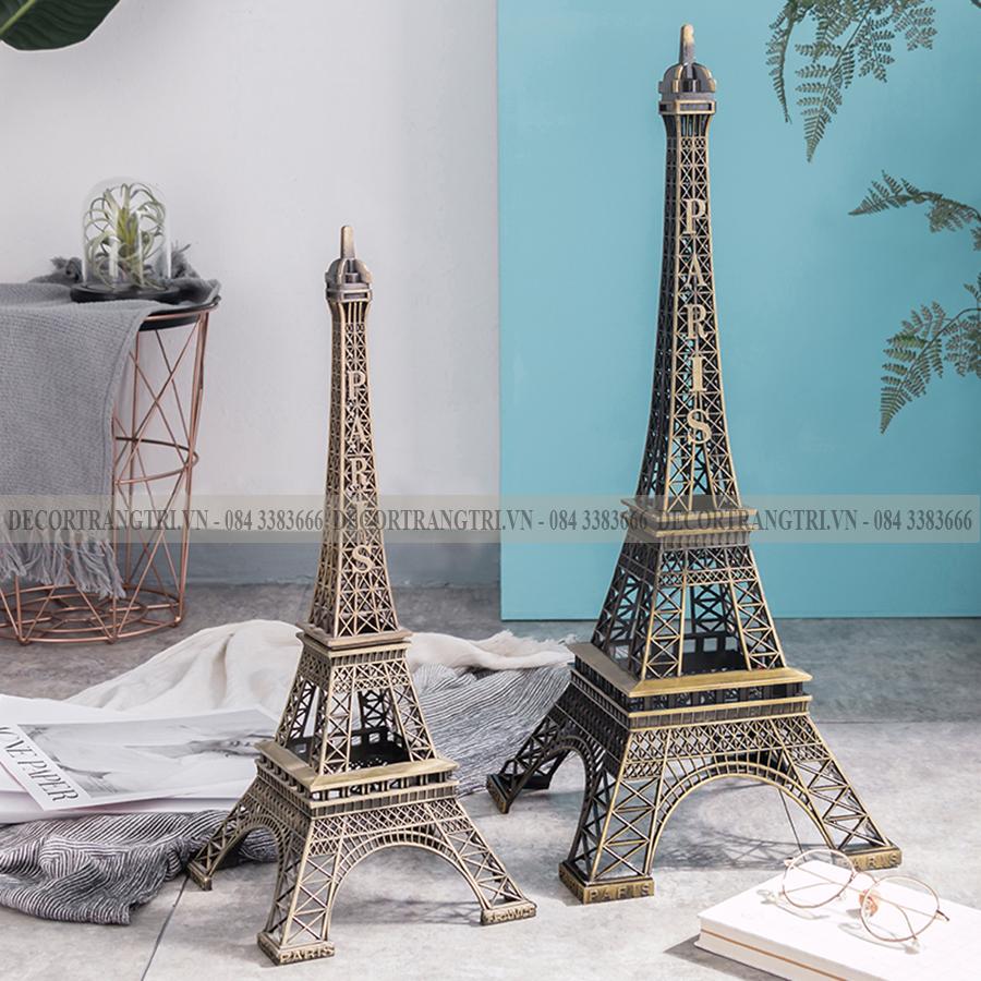 Mô hình trang trí Tháp Eiffel kim loại 32cm
