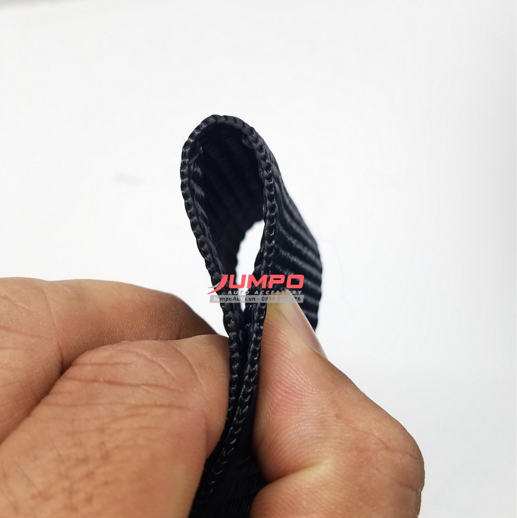 [HCM]Dây đai dẹt bản 50mm polyesrer đen cuộn 100m