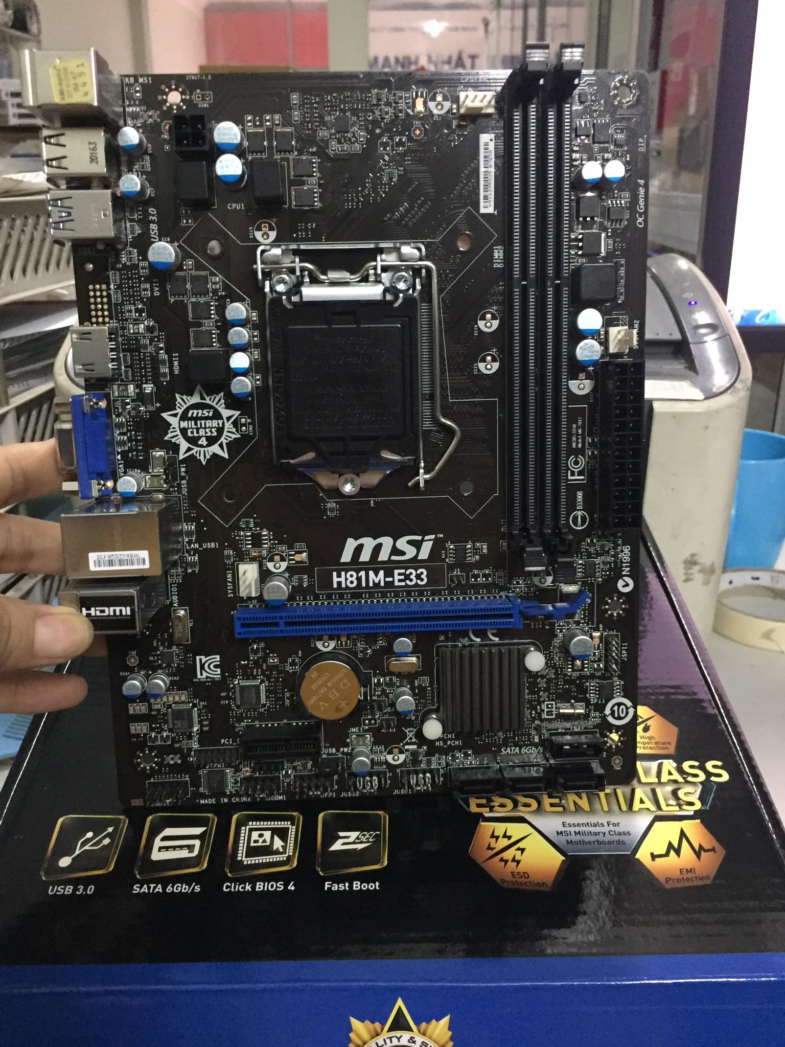 MAIN MSI H81M E33 CHÍNH HÃNG tem Mai Hoàng