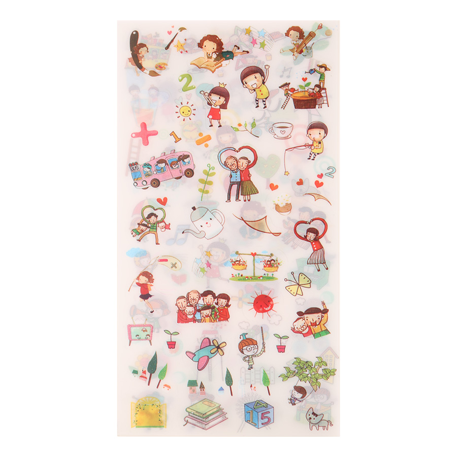 [HCM]Bộ 6 Tấm Sticker Dán Trang Trí - Happiness