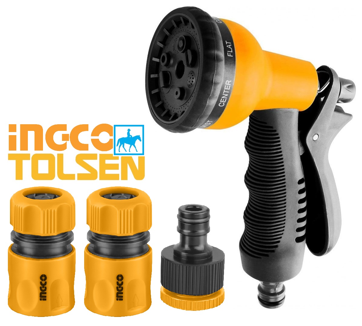 Bộ vòi phun nước Khớp nối tưới cây làm vườn sịt rữa xe 8 tia TOLSEN 57100