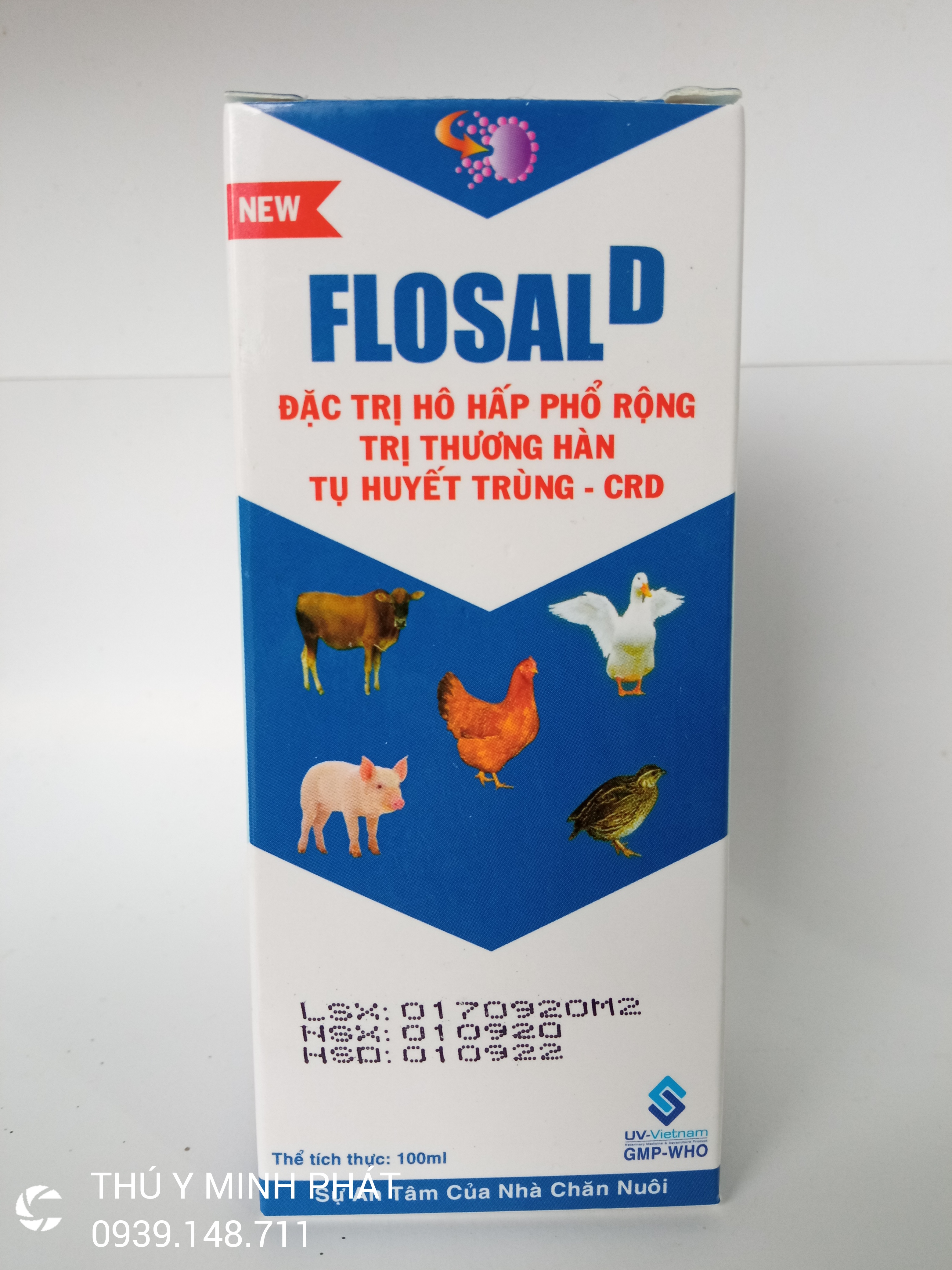 FLOSAL D CHAI 100ML khò khè, xỗ mũi Hô hấp phổ rộng, thương hàn, tụ huyết trung, crd