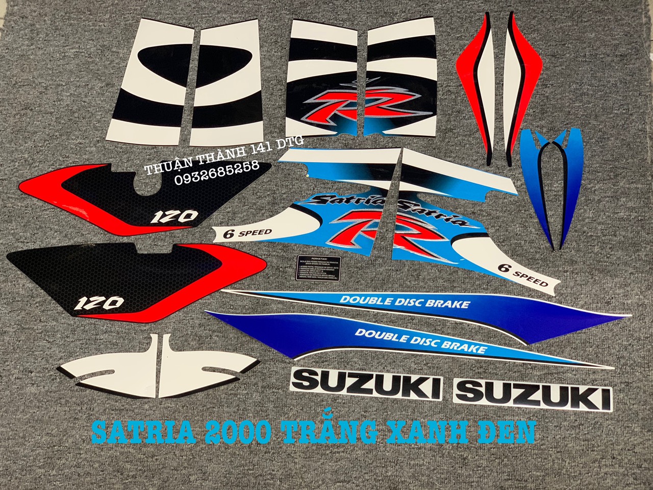 TEM SATRIA 2000 ĐỦ MÀU - TEM 3 LỚP