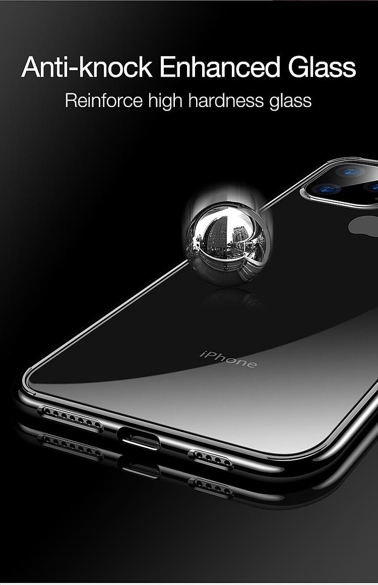 [HCM]Combo Ốp Lưng Kính Cafele trong suốt cho iPhone 11/ iphone 11pro/ iphone 11pro Max cao cấp