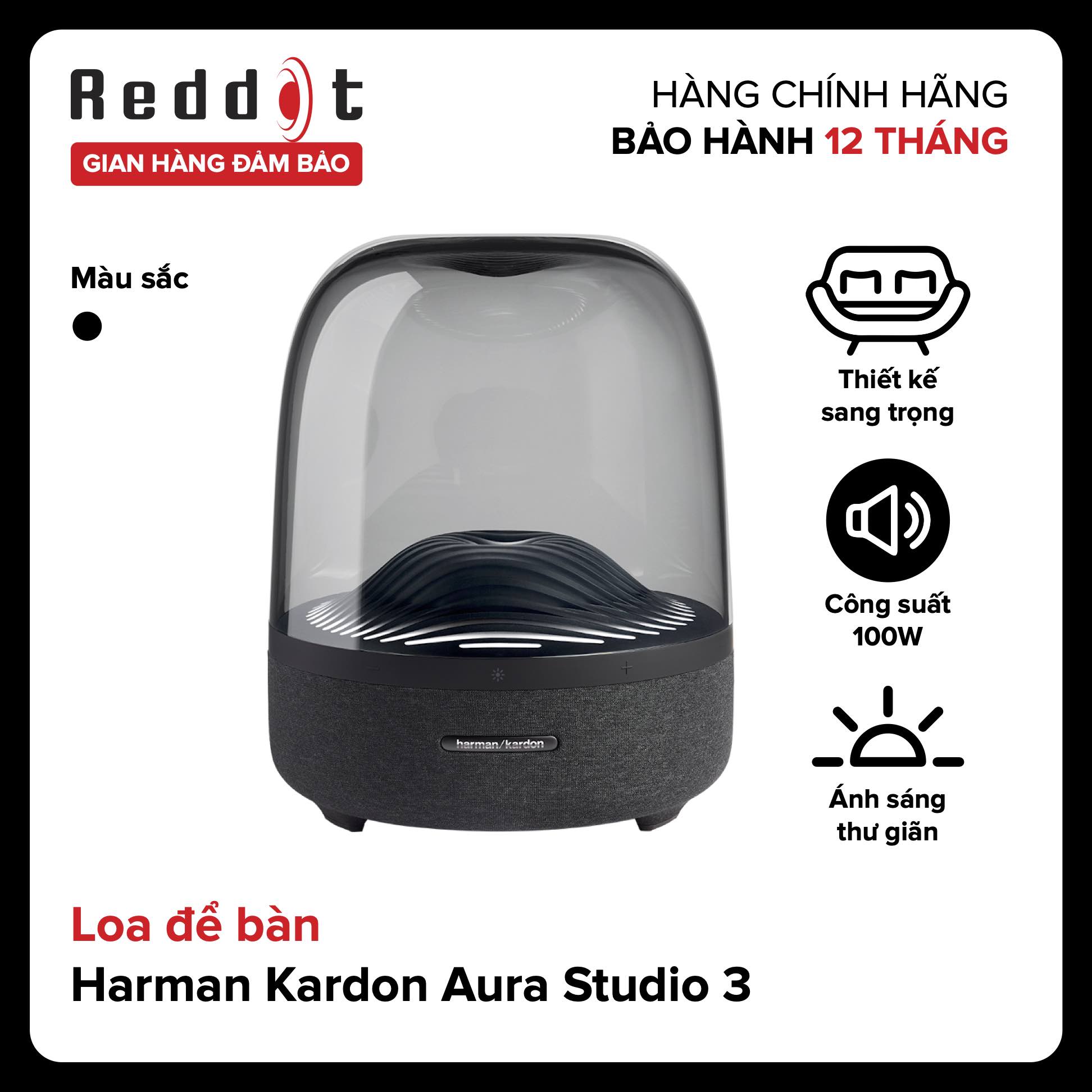 Trả góp 0%]Loa Bluetooth Harman Kardon Aura Studio 3 - Hàng chính hãng âm  thanh mạnh mẽ có khả năng lan tỏa 360 độ kích thước khá gọn nhẹ - Reddot  Mall 