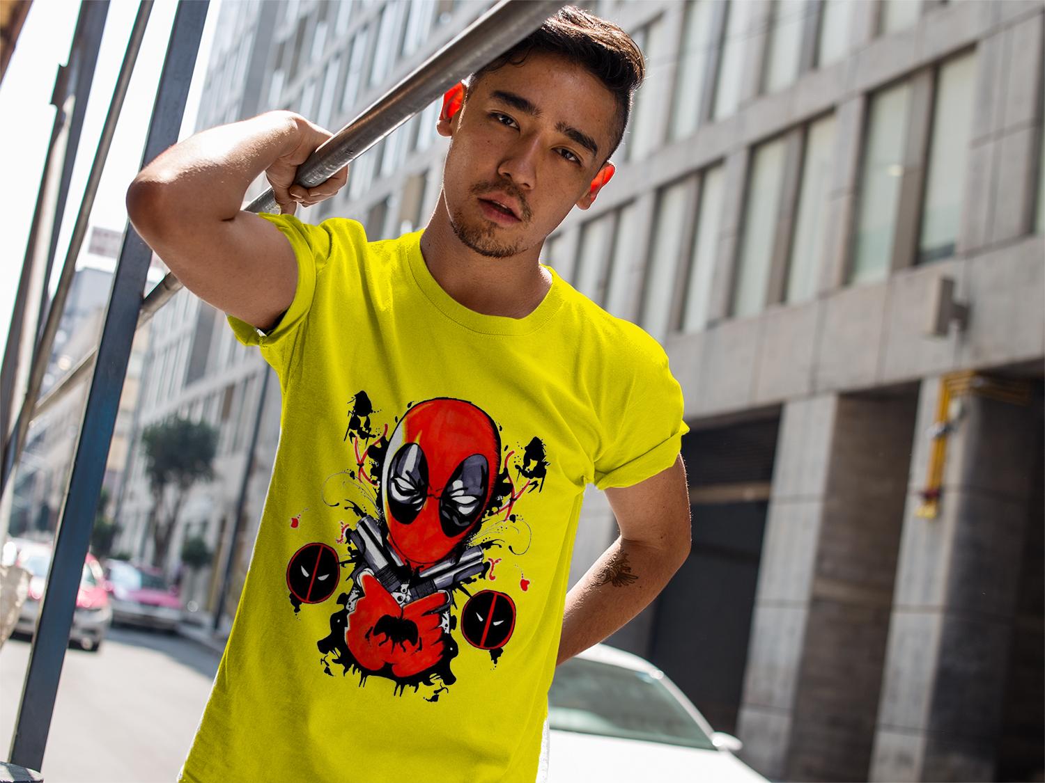[HCM]Áo thun Nam in hình Marvel DeadPool logo - Cotton Thun Phong Cách Cá Tính - Cực Chất Và Đẹp
